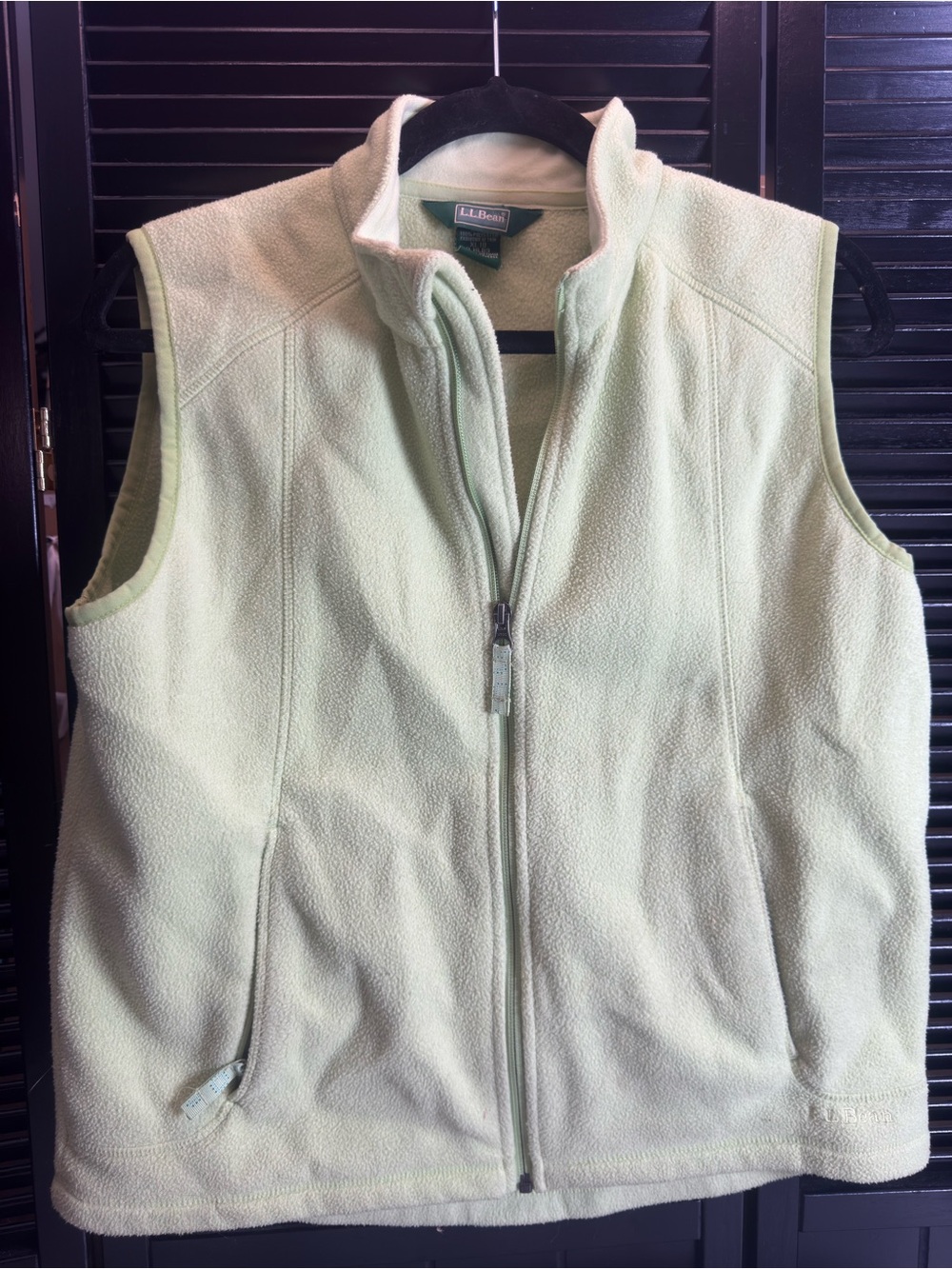 L.L. Bean Pale Green Women's Fleece Vest